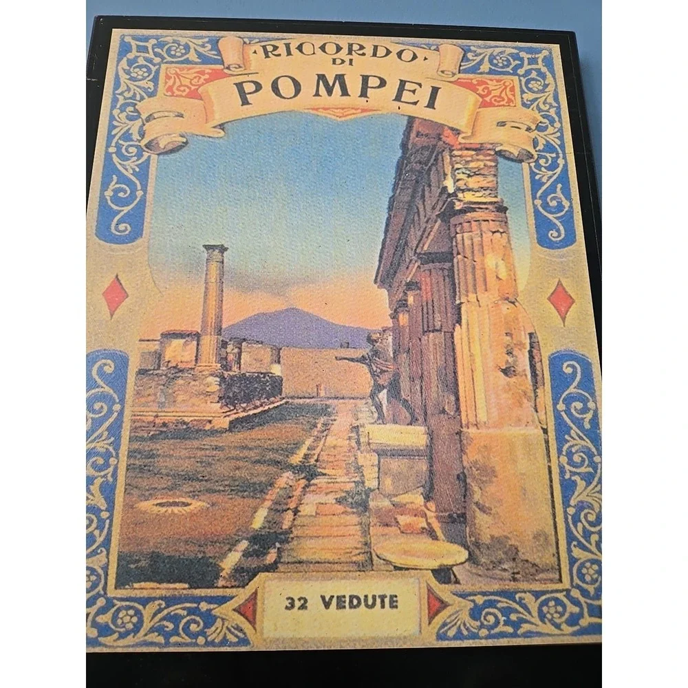 Ricordo Di Pompei Wall Hanging Plaque With Pegs Wooden 14